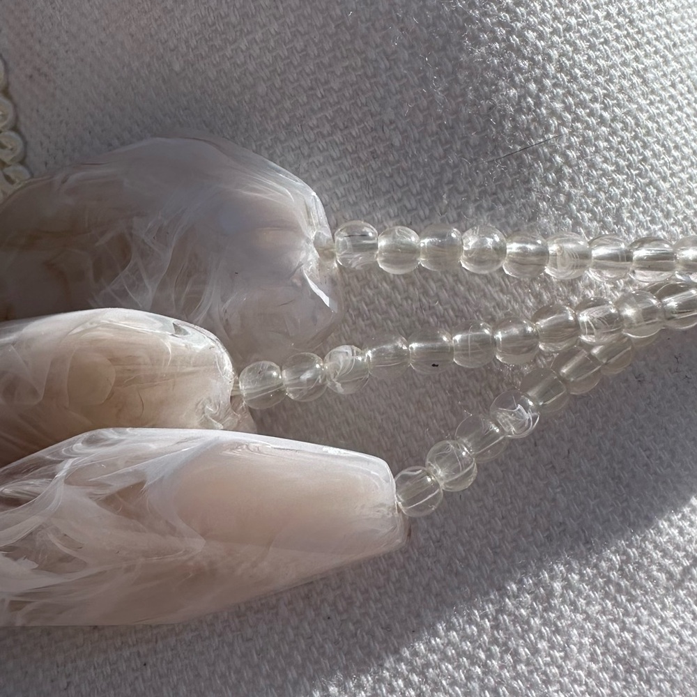 Cream and Brown Layered Beaded Necklace - Picture 5 of 10